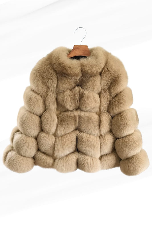 Manteau fourrure femme crème Héritage fourrure