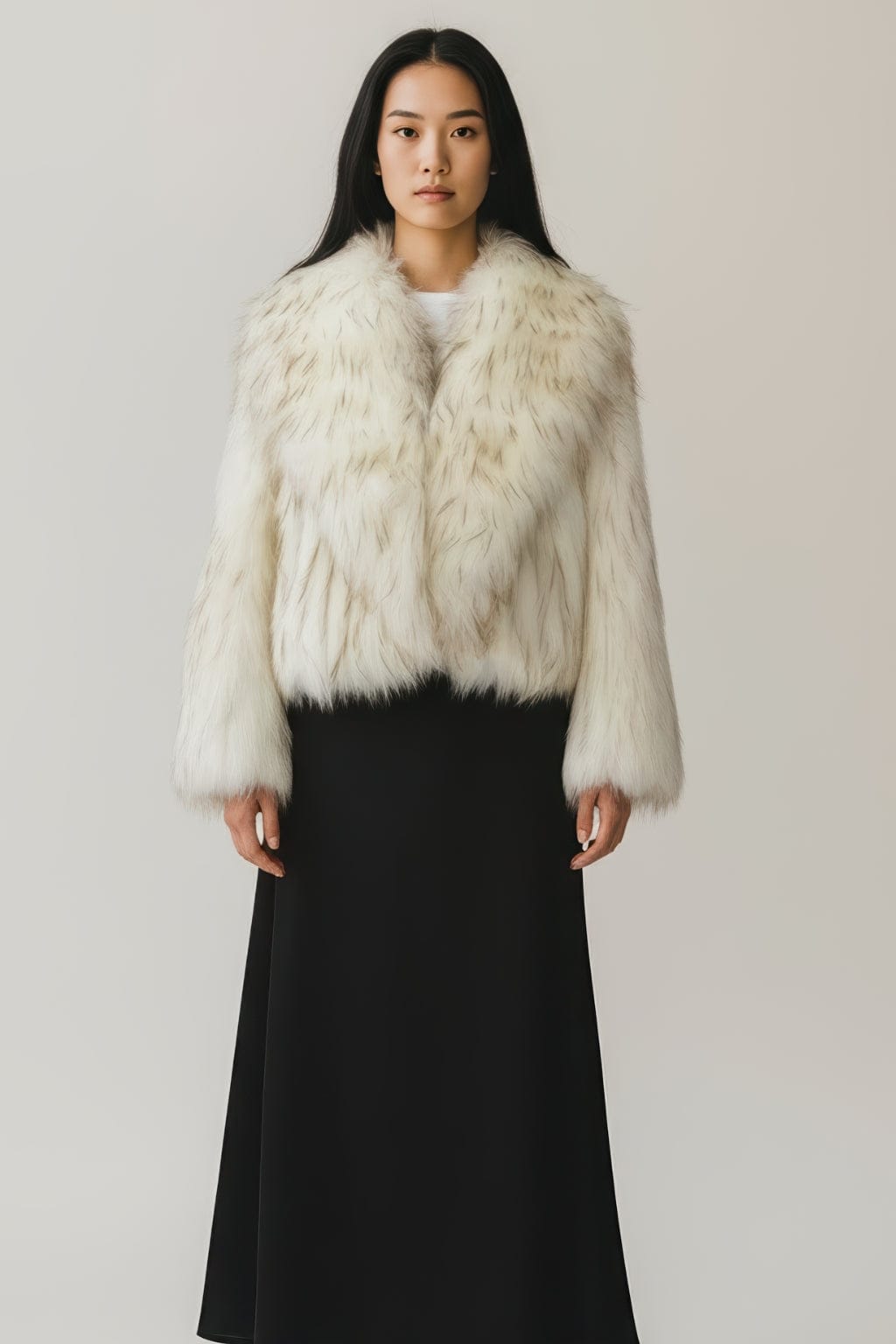 Manteau fourrure femme crème Héritage fourrure