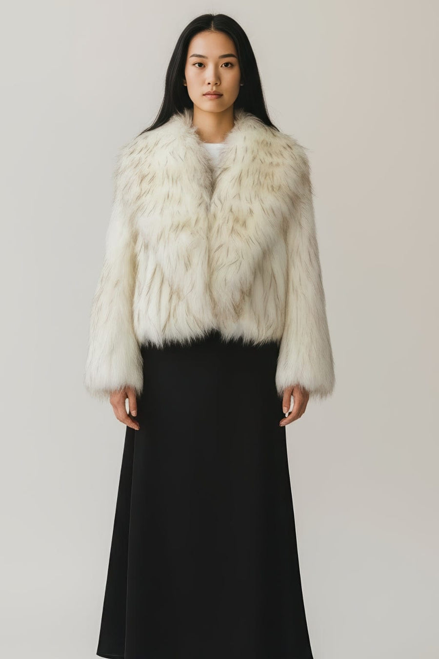 Manteau fourrure femme crème Héritage fourrure