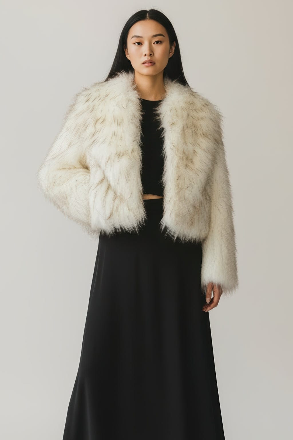 Manteau fourrure femme crème Héritage fourrure