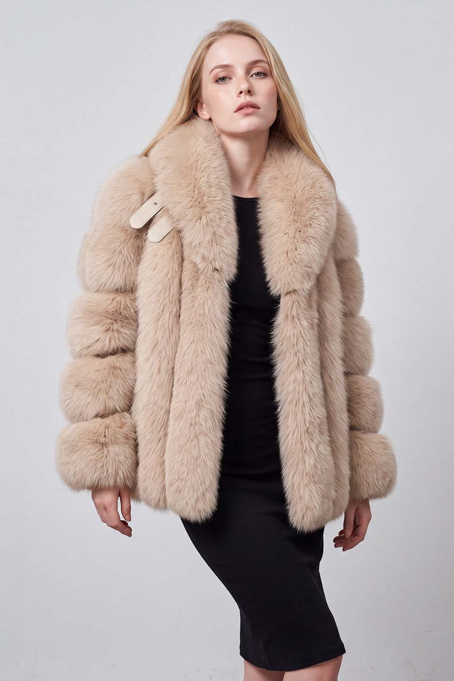 Manteau fourrure femme crème Héritage fourrure