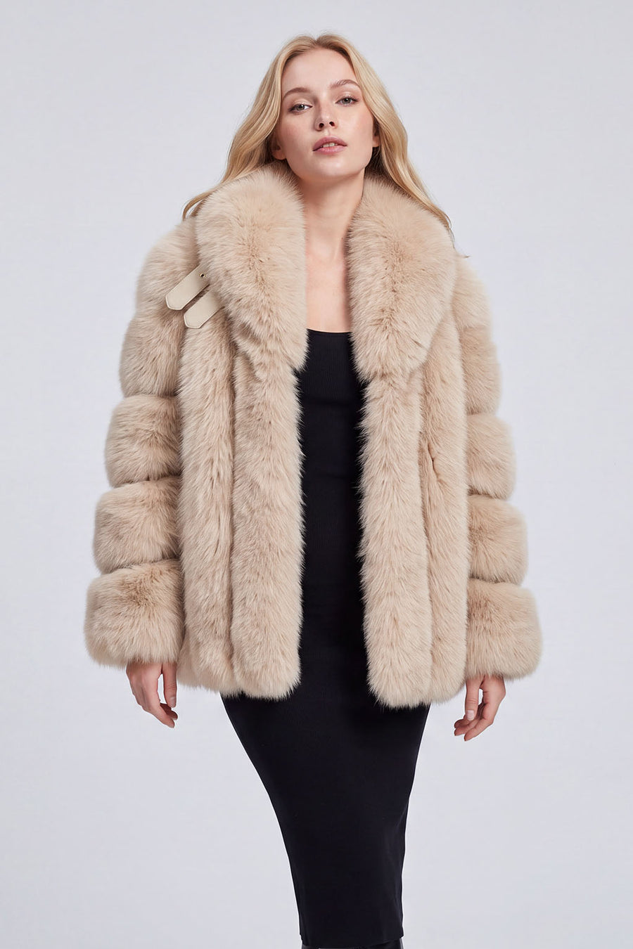 Manteau fourrure femme crème Héritage fourrure