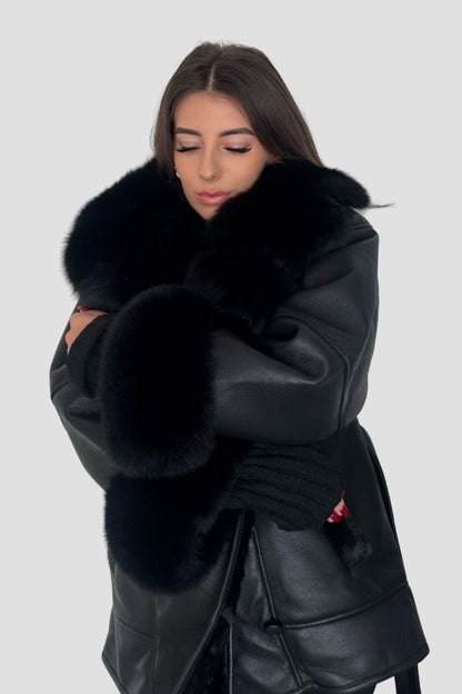 Manteau fourrure femme cuir Héritage fourrure