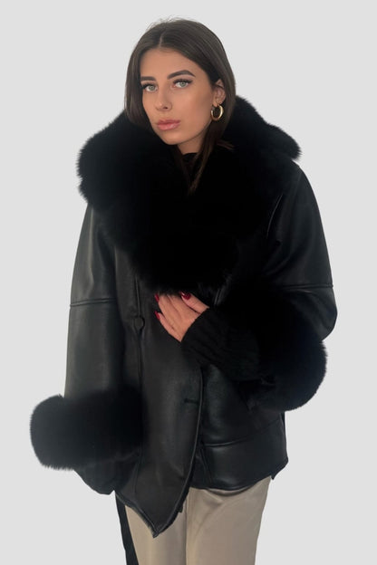 Manteau fourrure femme cuir Héritage fourrure