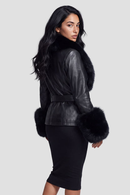 Manteau fourrure femme cuir Héritage fourrure