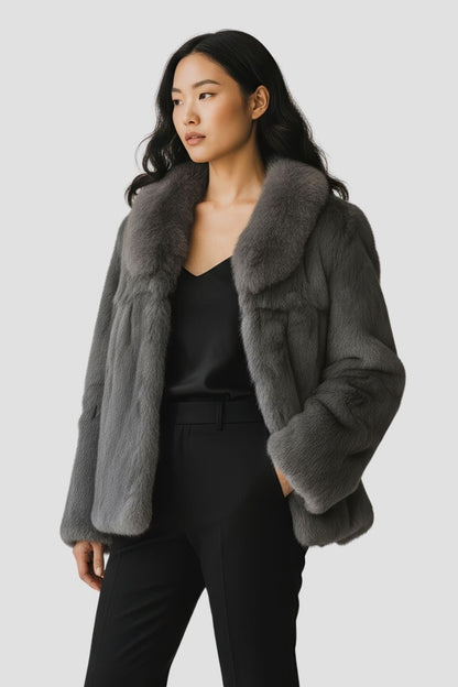 Manteau fourrure femme lapin Héritage fourrure