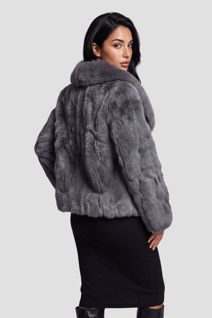 Manteau fourrure femme lapin Héritage fourrure