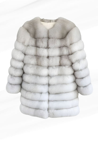 Manteau fourrure femme long blanc Héritage fourrure
