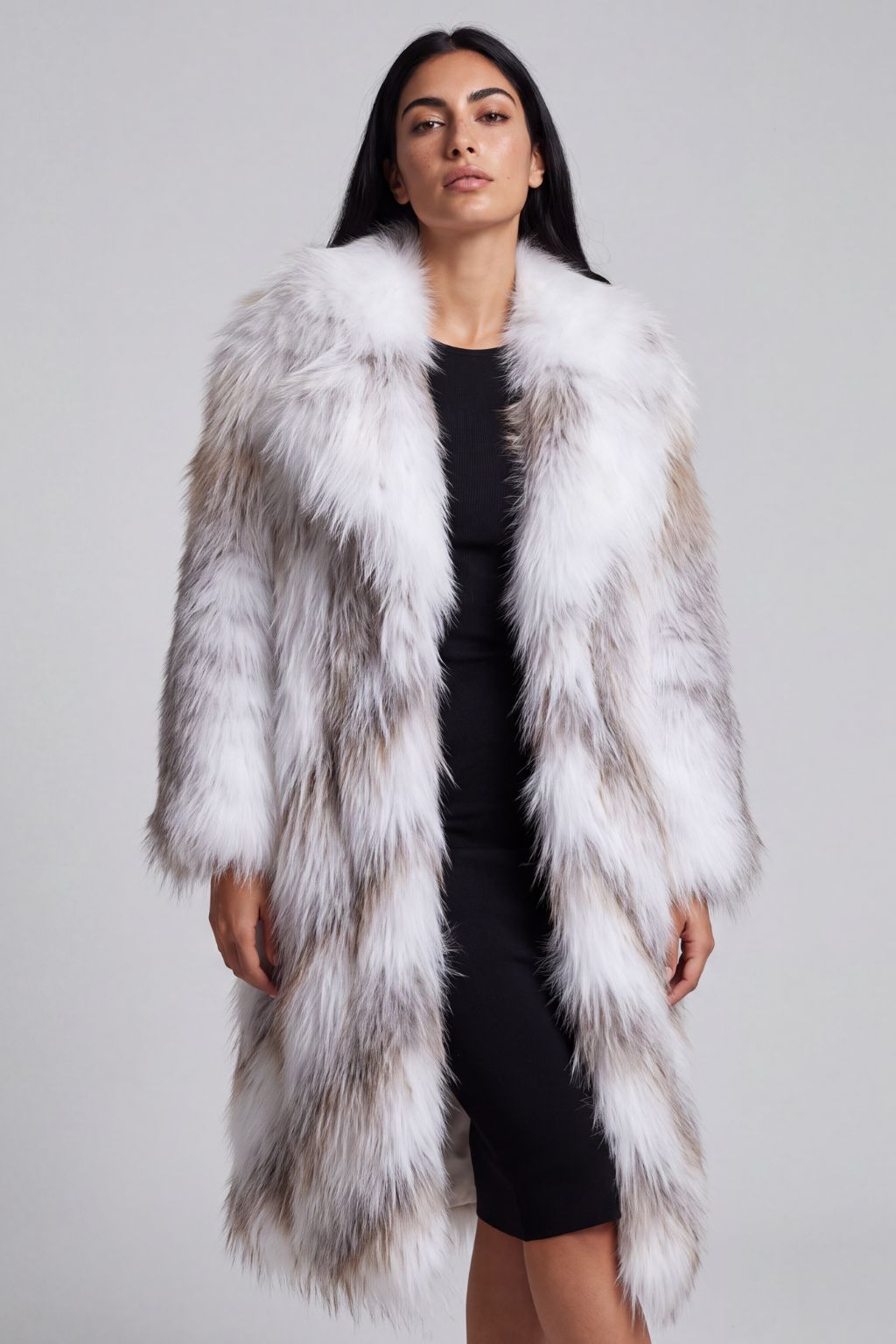 Manteau fourrure femme long blanc Héritage fourrure