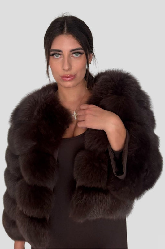 Manteau fourrure femme marron Héritage fourrure