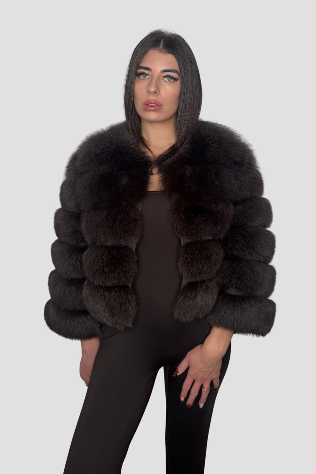 Manteau fourrure femme marron Héritage fourrure