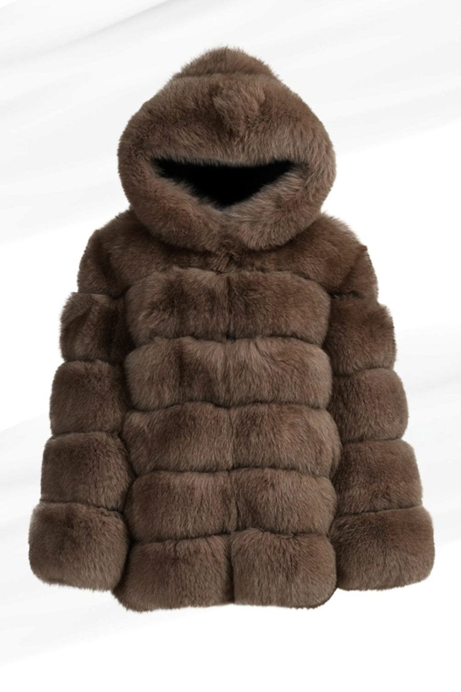 Manteau fourrure femme mi long marron Héritage fourrure