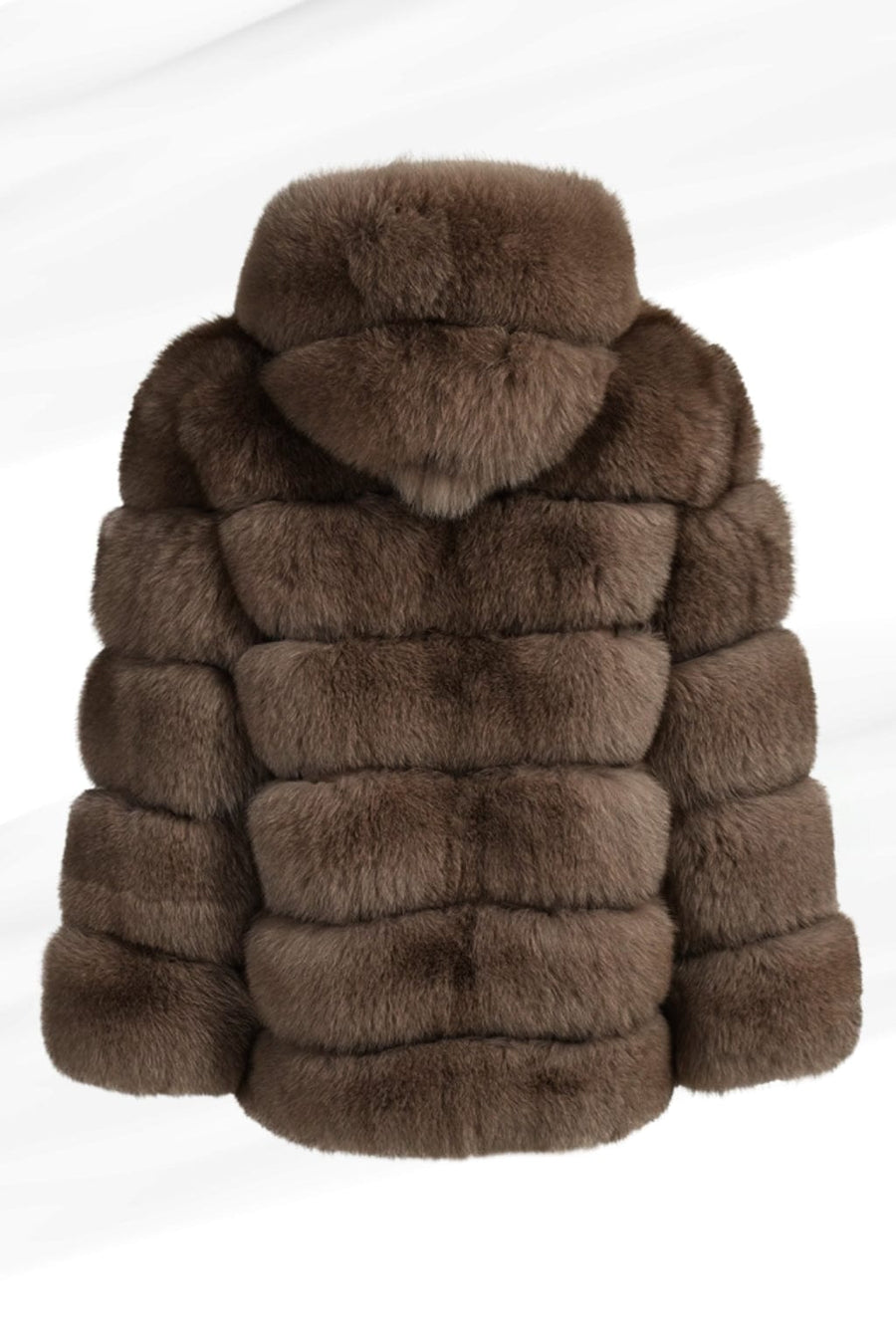 Manteau fourrure femme mi long marron Héritage fourrure