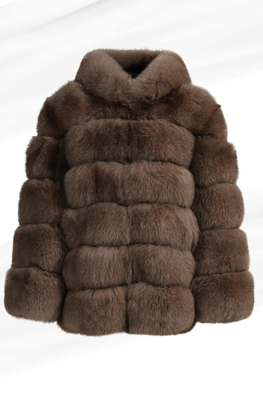 Manteau fourrure femme mi long marron Héritage fourrure