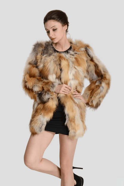 Manteau fourrure femme renard naturel Héritage fourrure