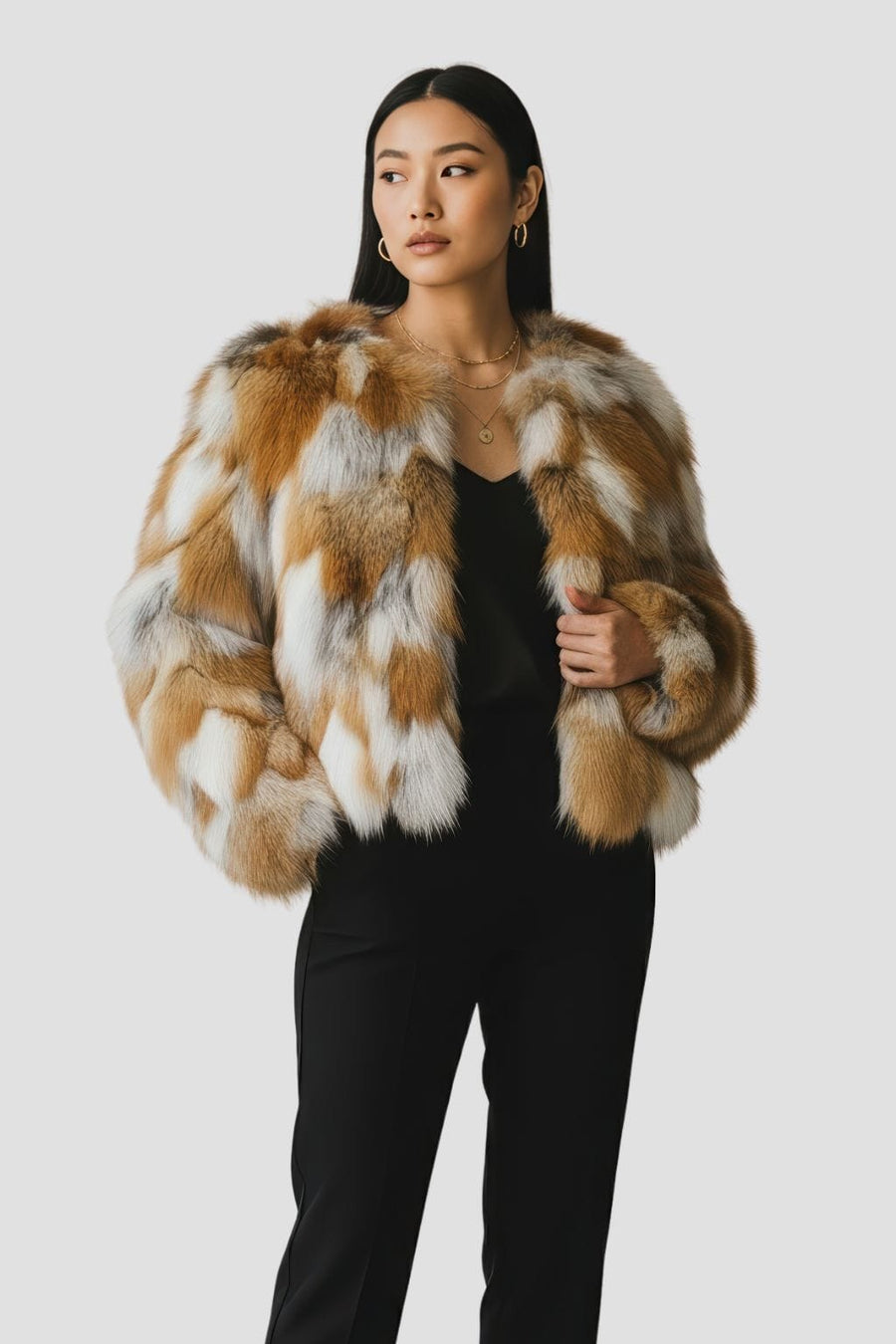 Manteau fourrure femme renard naturel Héritage fourrure