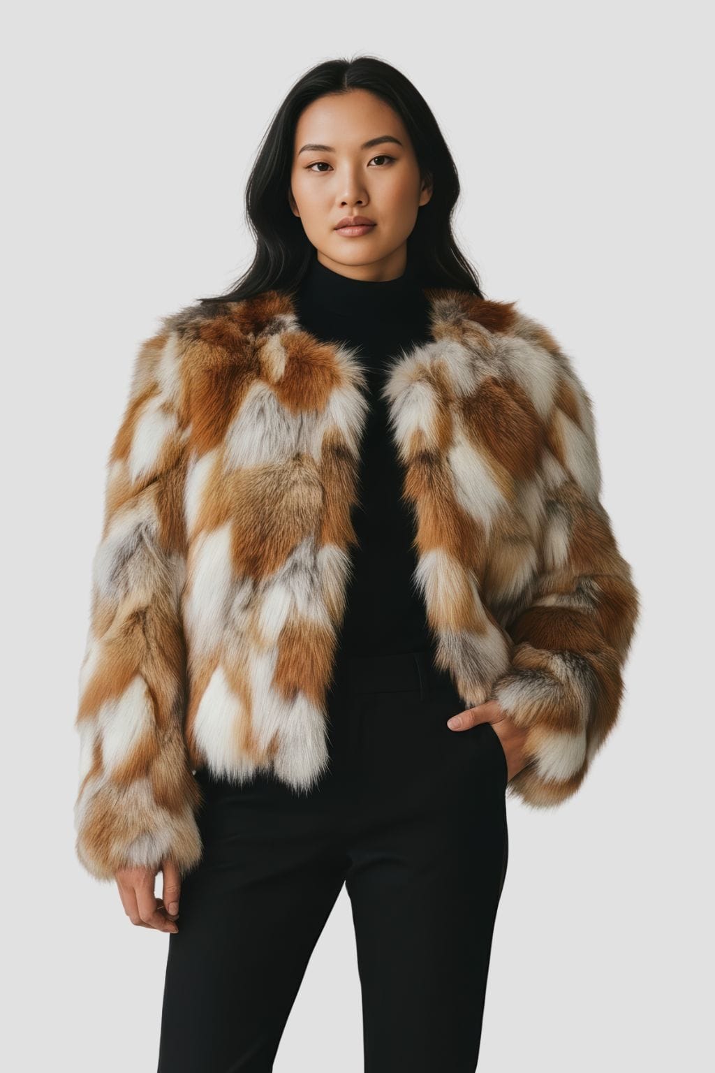 Manteau fourrure femme renard naturel Héritage fourrure