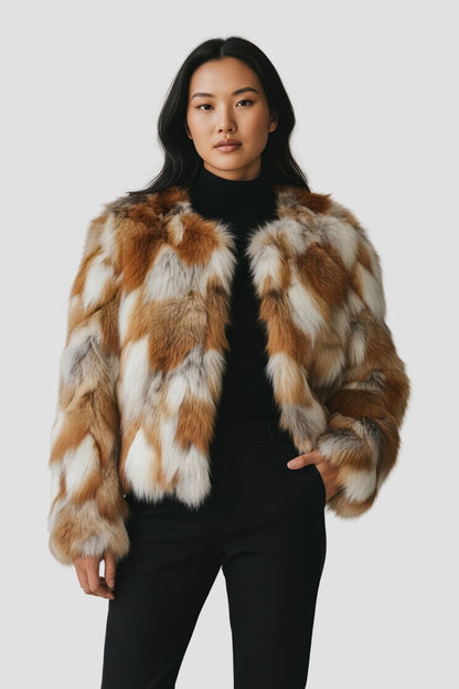 Manteau fourrure femme renard naturel Héritage fourrure