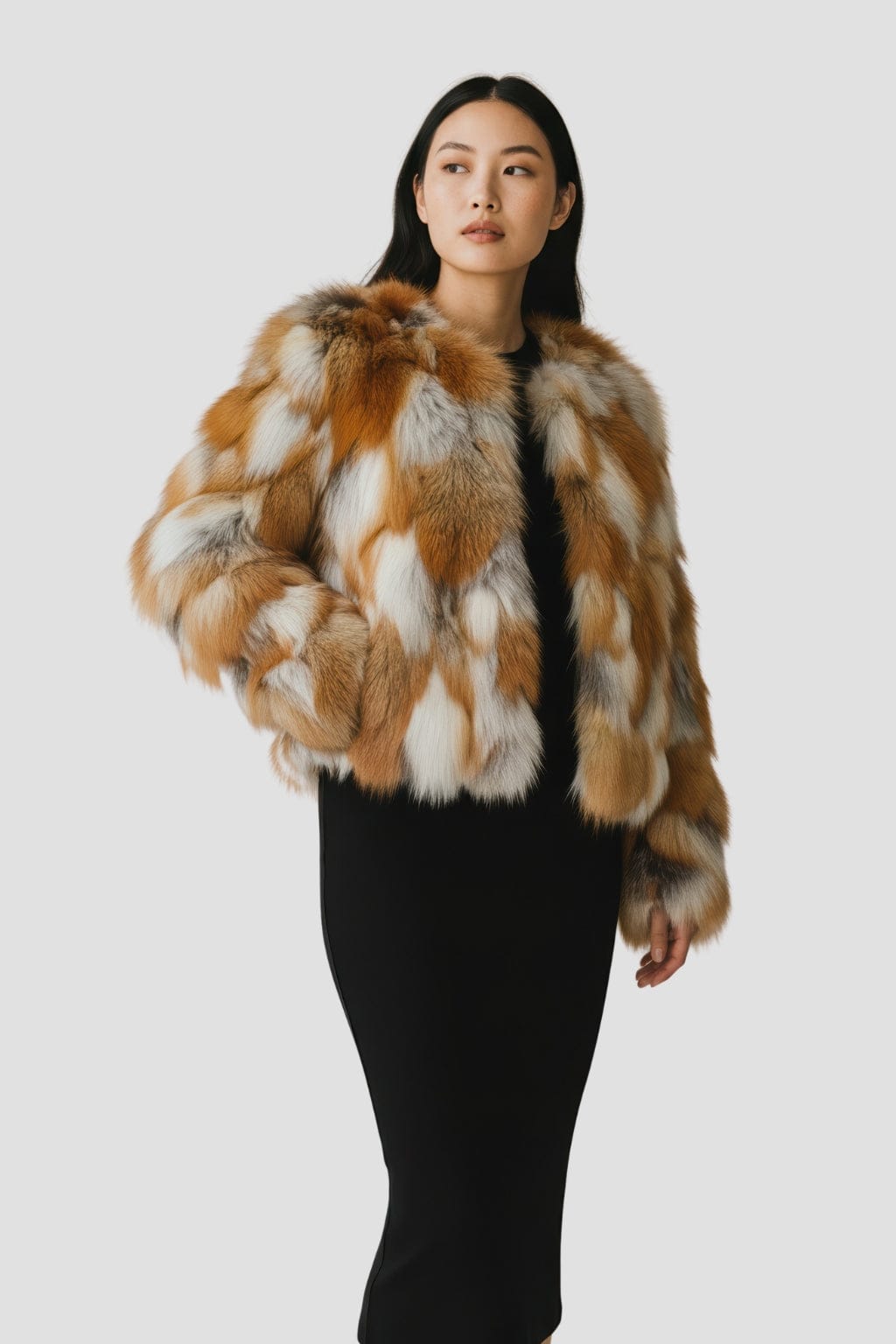 Manteau fourrure femme renard naturel Héritage fourrure