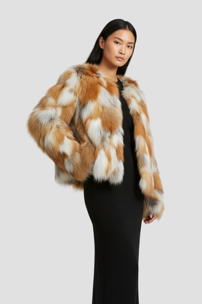 Manteau fourrure femme renard naturel Héritage fourrure