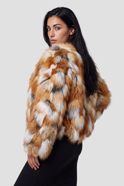 Manteau fourrure femme renard naturel Héritage fourrure