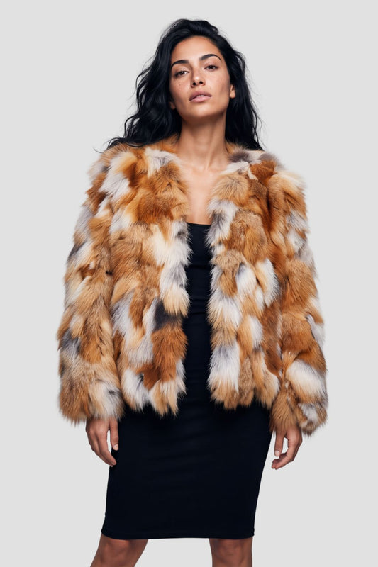 Manteau fourrure femme renard naturel Héritage fourrure
