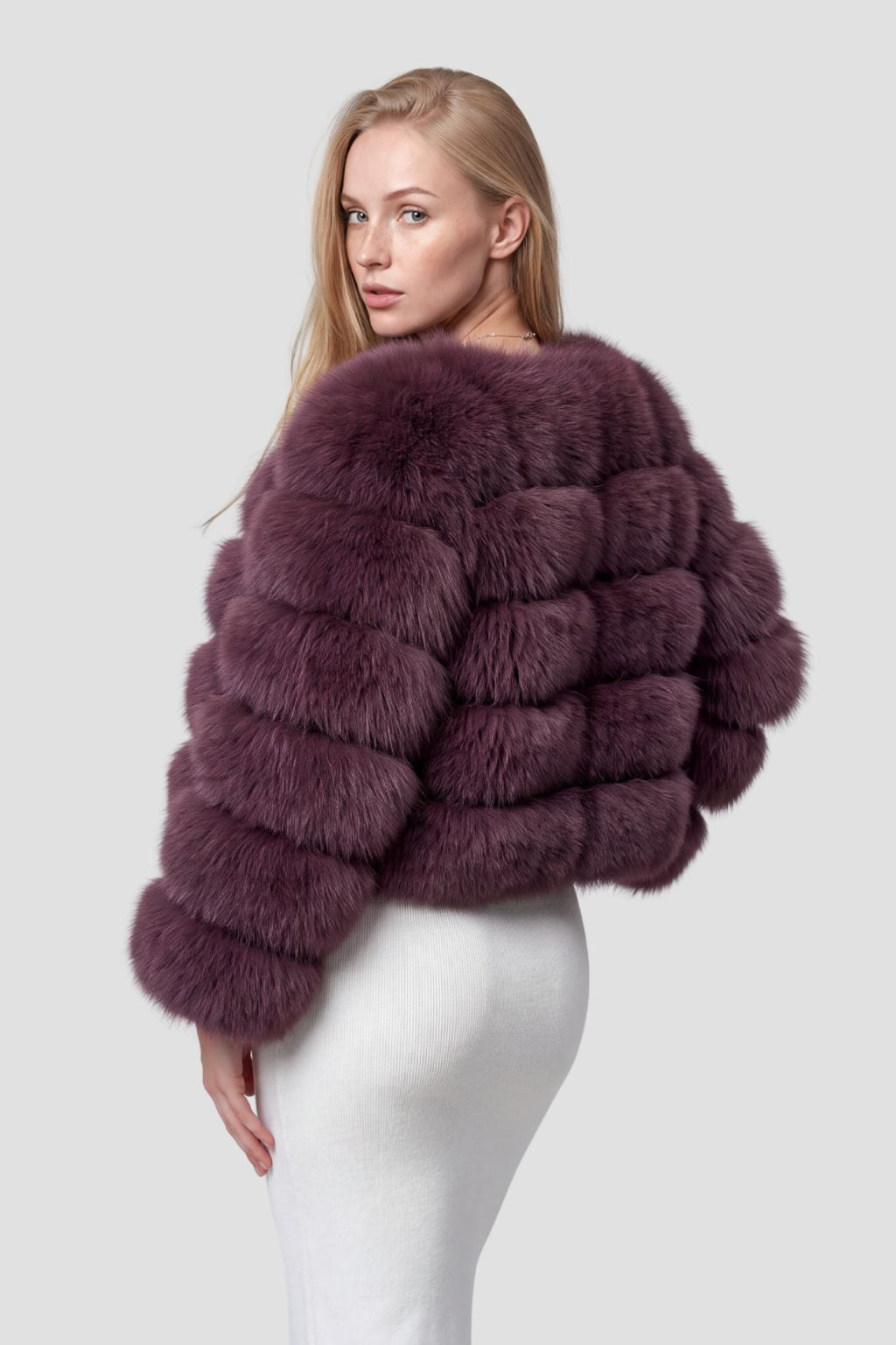 Manteau fourrure femme rouge Héritage fourrure