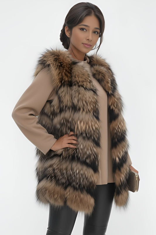 Manteau fourrure femme sans manche Héritage fourrure