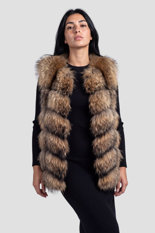 Manteau fourrure femme sans manche Héritage fourrure
