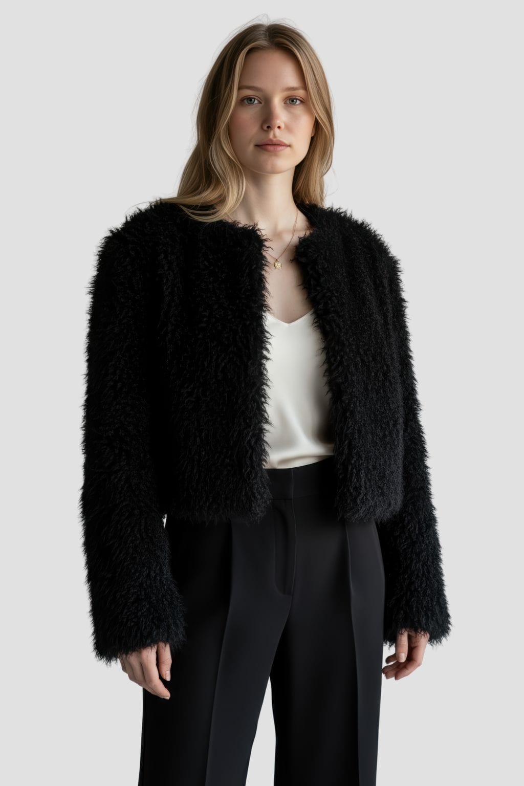 Manteau fourrure mouton court Héritage fourrure