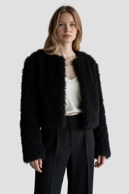 Manteau fourrure mouton court Héritage fourrure