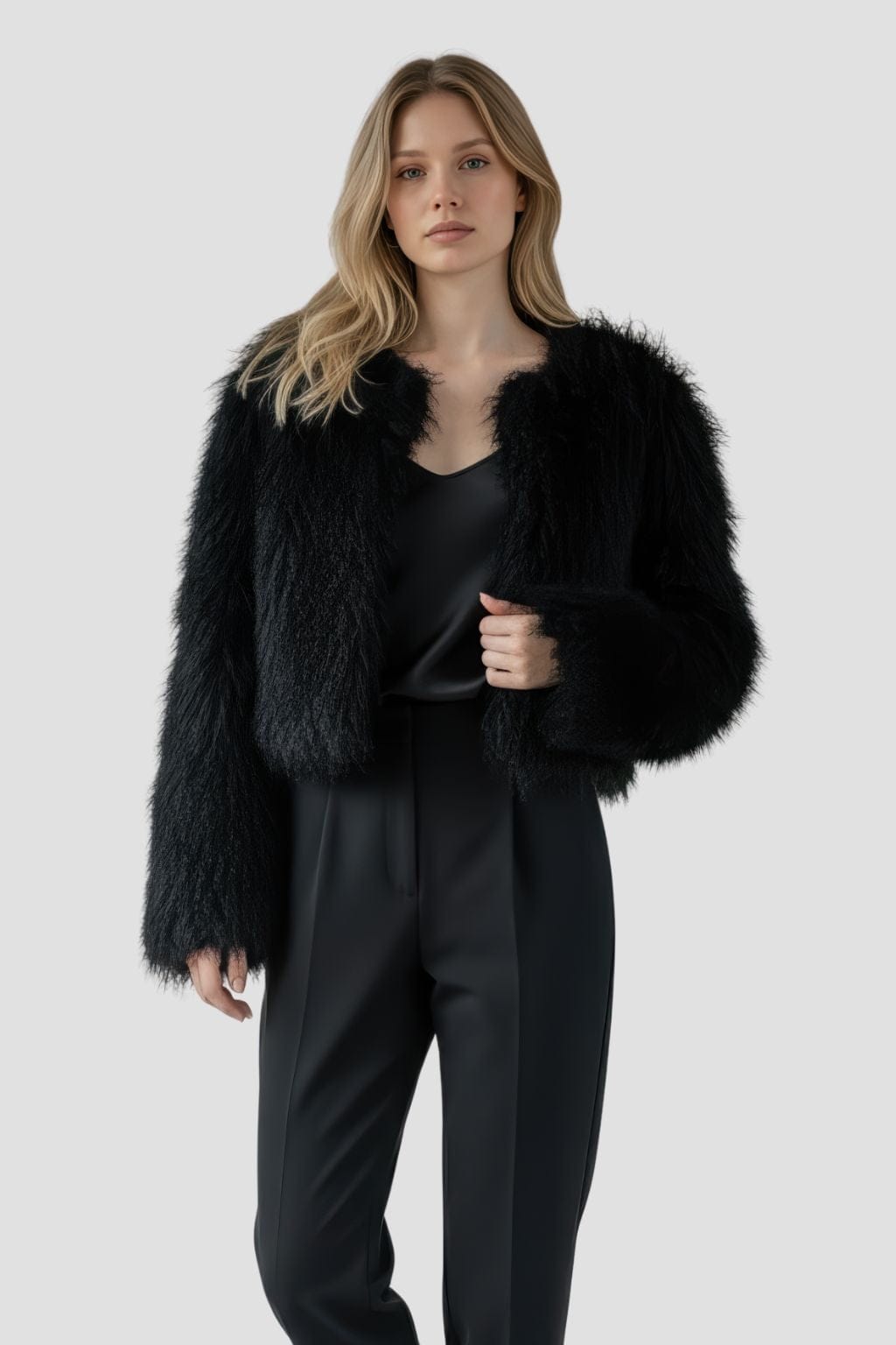 Manteau fourrure mouton court Héritage fourrure