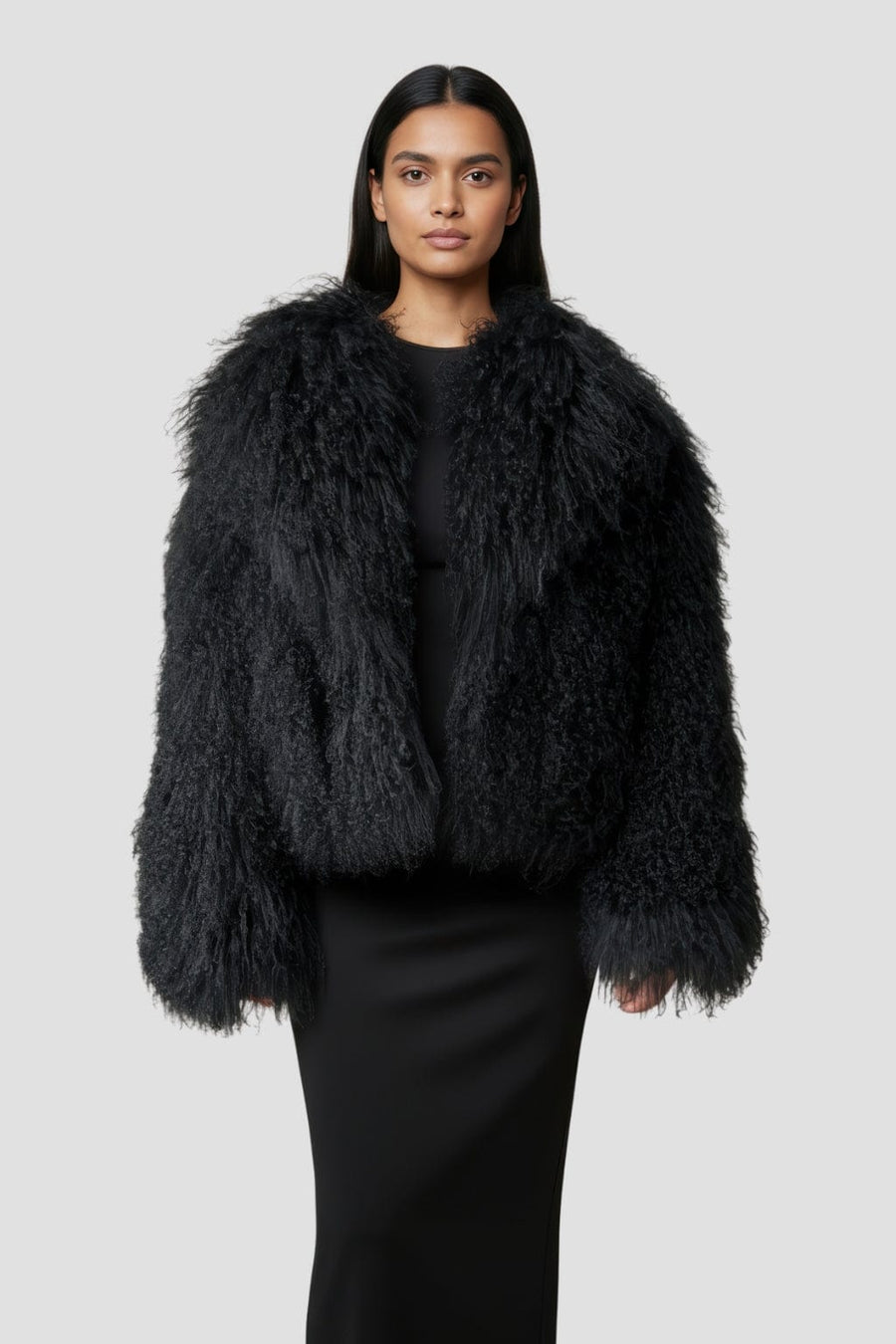 Manteau fourrure mouton court Héritage fourrure