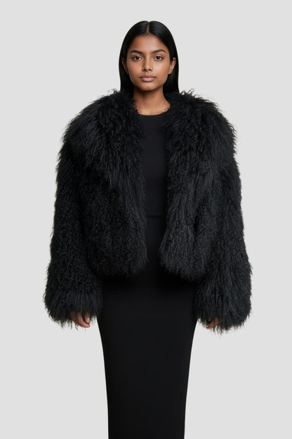 Manteau fourrure mouton court Héritage fourrure