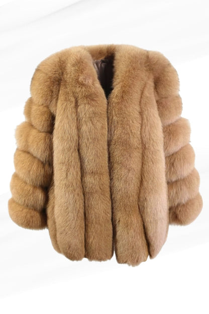 Manteau large en fourrure marron Héritage fourrure
