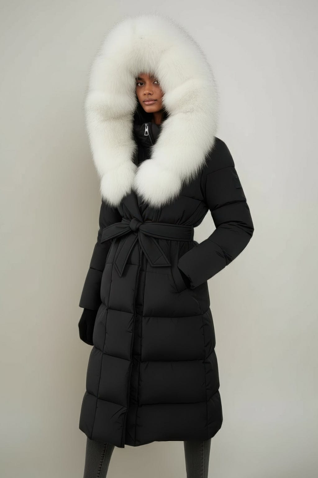 Parka à capuche en fourrure femme Héritage fourrure