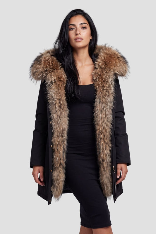 Parka à capuche en fourrure femme Héritage fourrure