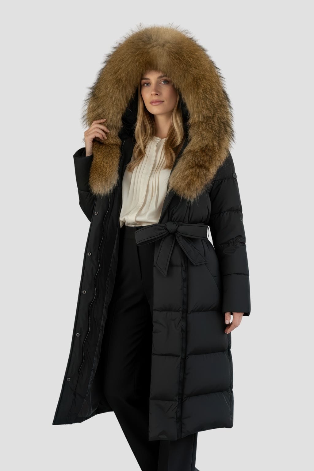 Parka à capuche en fourrure naturelle Héritage fourrure