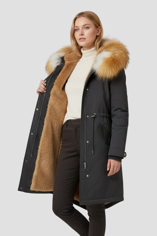 Parka à capuche en fourrure naturelle Héritage fourrure