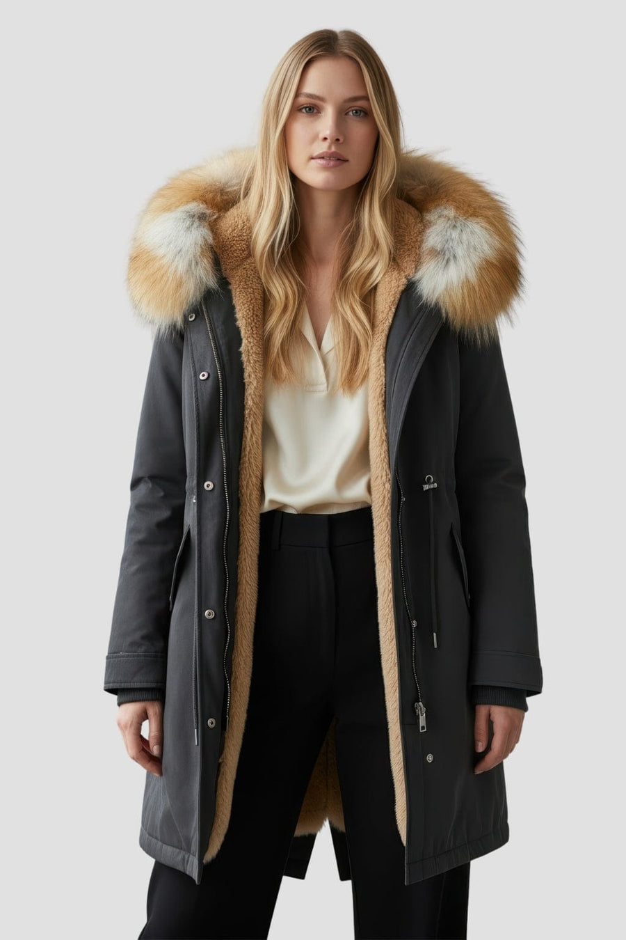 Parka à capuche en fourrure naturelle Héritage fourrure