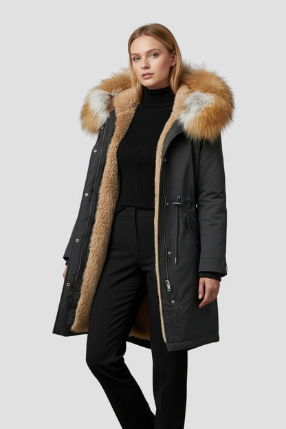 Parka à capuche en fourrure naturelle Héritage fourrure