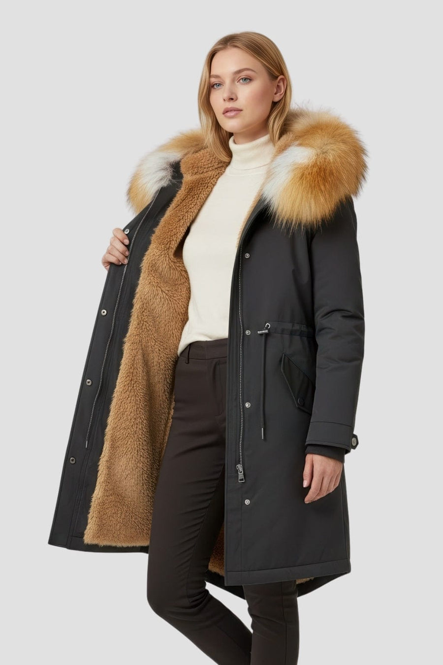 Parka à capuche en fourrure naturelle Héritage fourrure