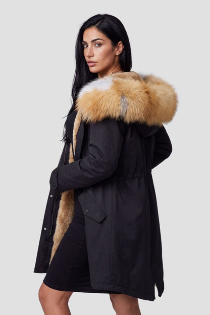 Parka à capuche en fourrure naturelle Héritage fourrure
