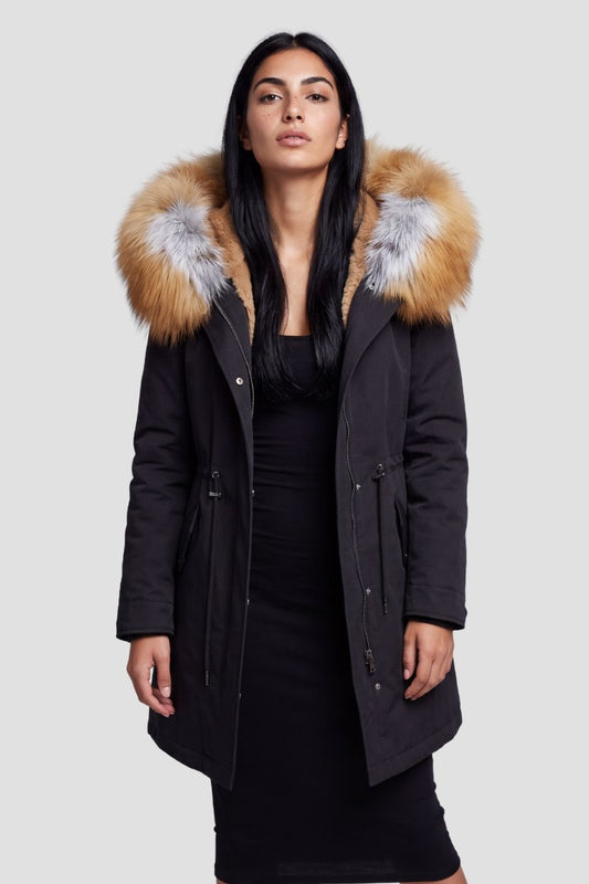 Parka à capuche en fourrure naturelle Héritage fourrure