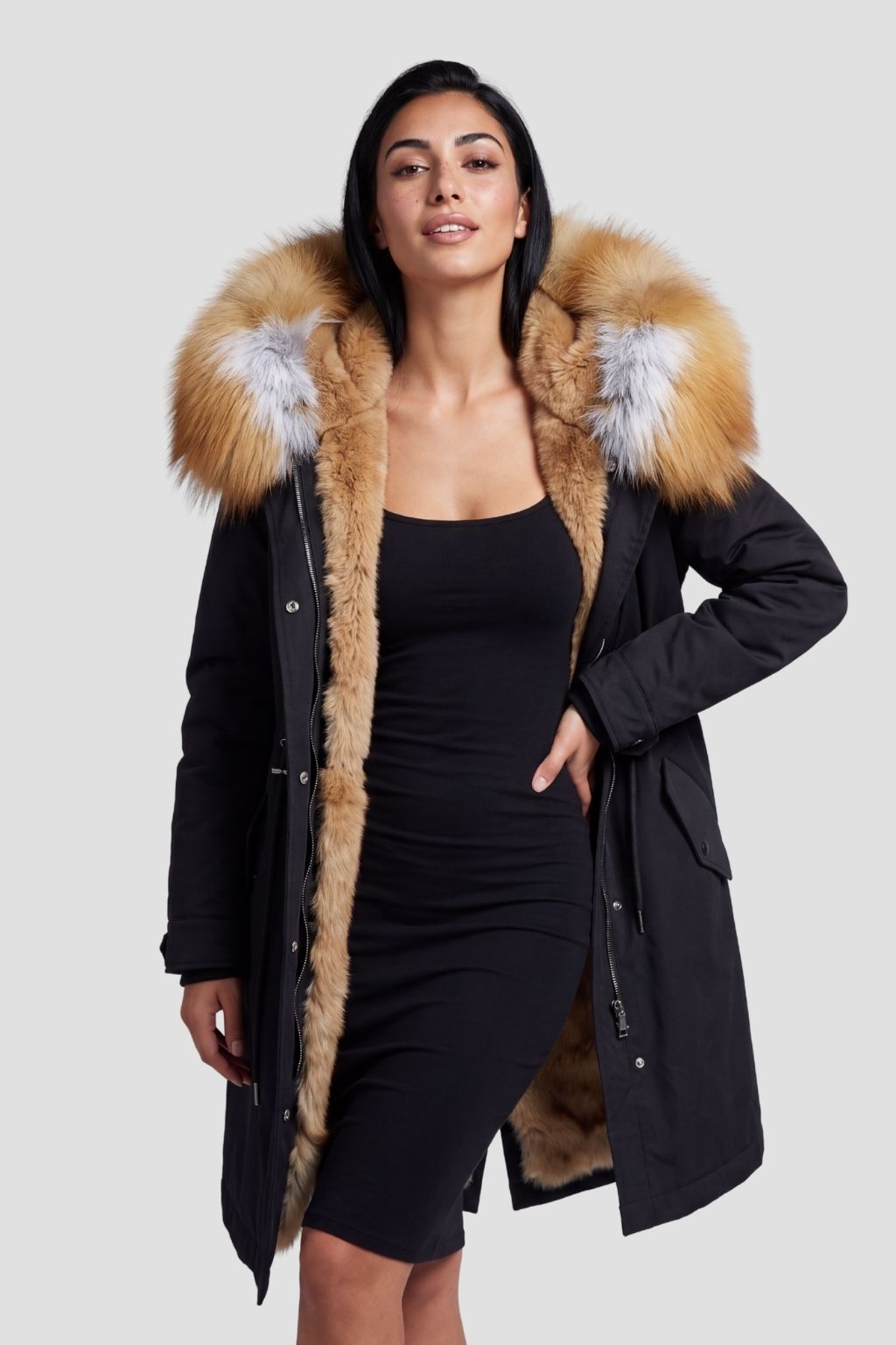 Parka à capuche en fourrure naturelle Héritage fourrure