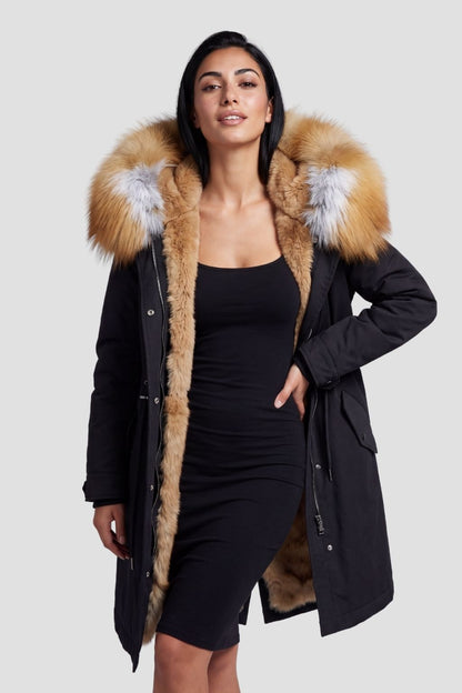 Parka à capuche en fourrure naturelle Héritage fourrure