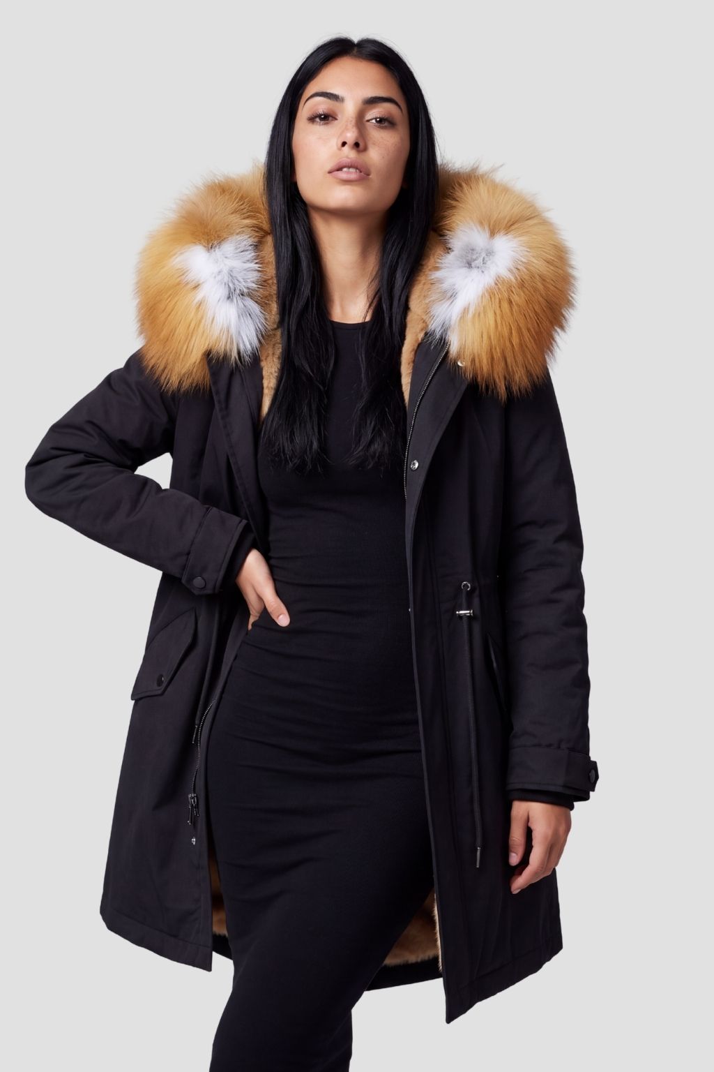 Parka à capuche en fourrure naturelle Héritage fourrure