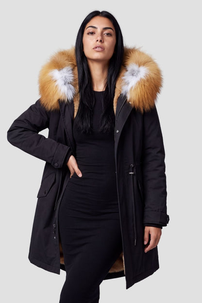 Parka à capuche en fourrure naturelle Héritage fourrure