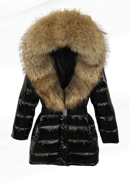 Parka fourrure doré femme Héritage fourrure