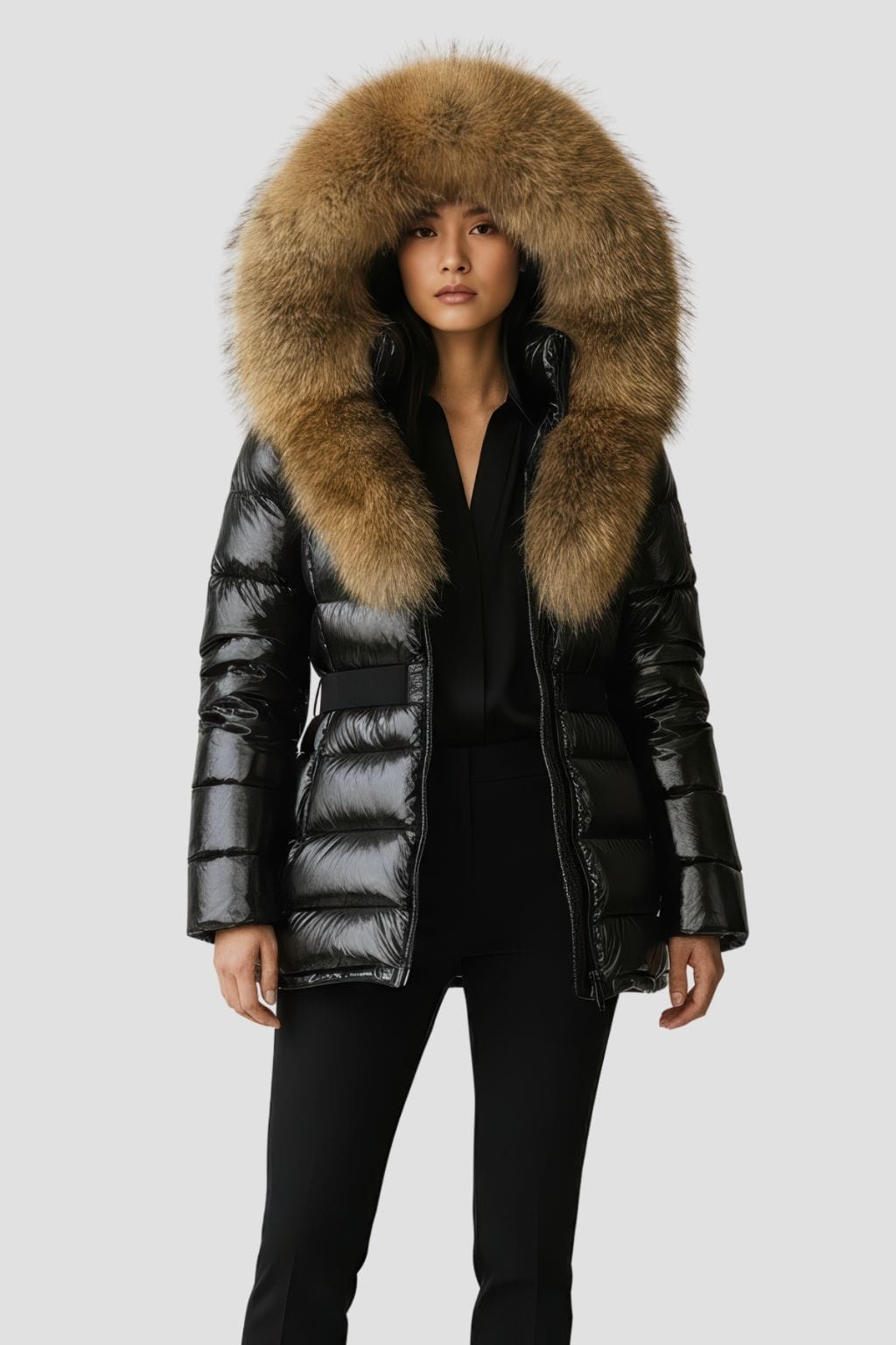 Parka fourrure doré femme Héritage fourrure